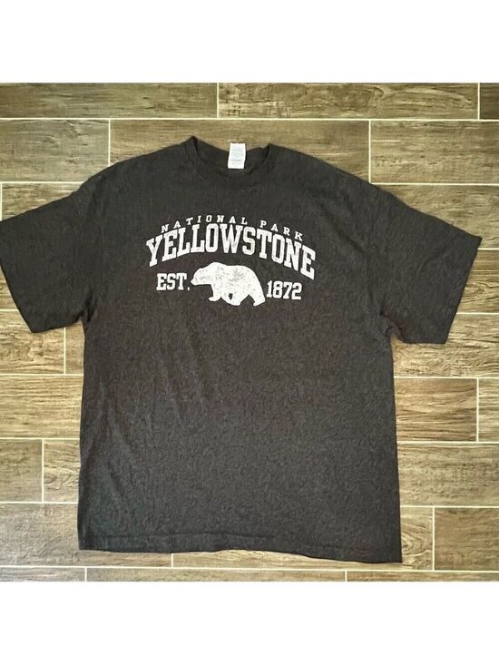 Delta Tops - Yellowstone T-shirt XL gray logo